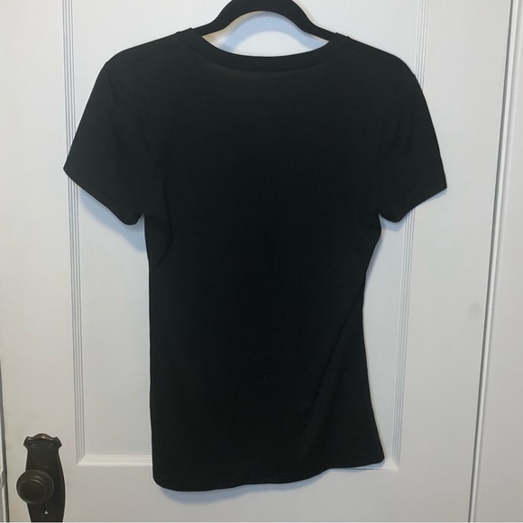 NIKE | WVU West Virginia University Logo T-Shirt Short Sleeve V Neck Black Blue - Picture 5 of 6